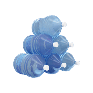 Small bottles of mineral water