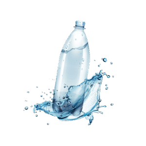 Three bottles of mineral water